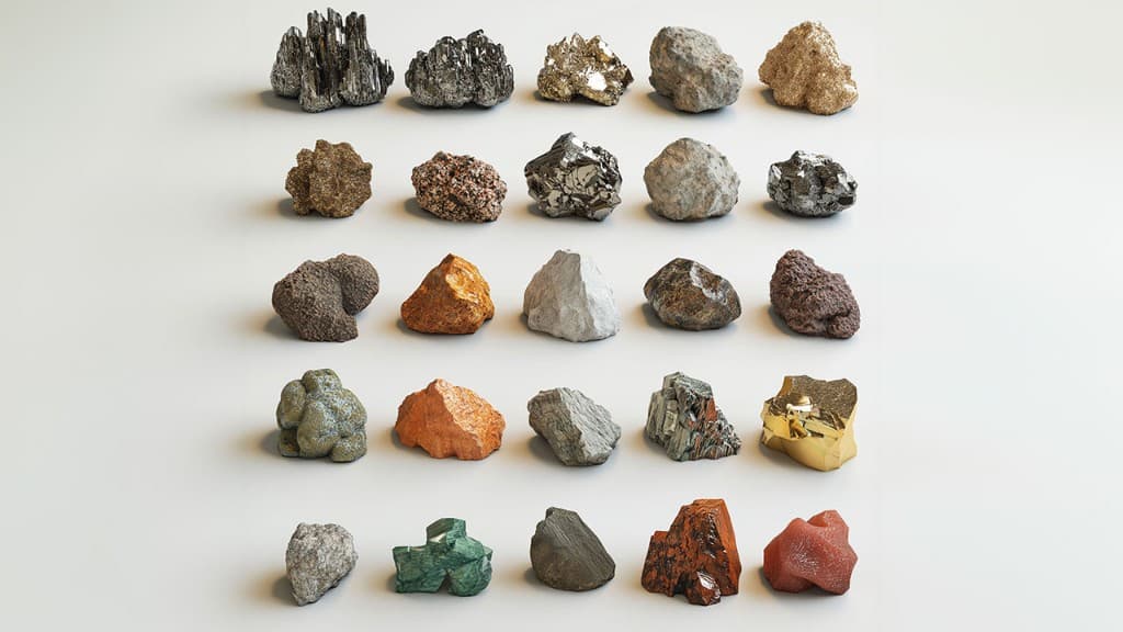 Critical minerals samples